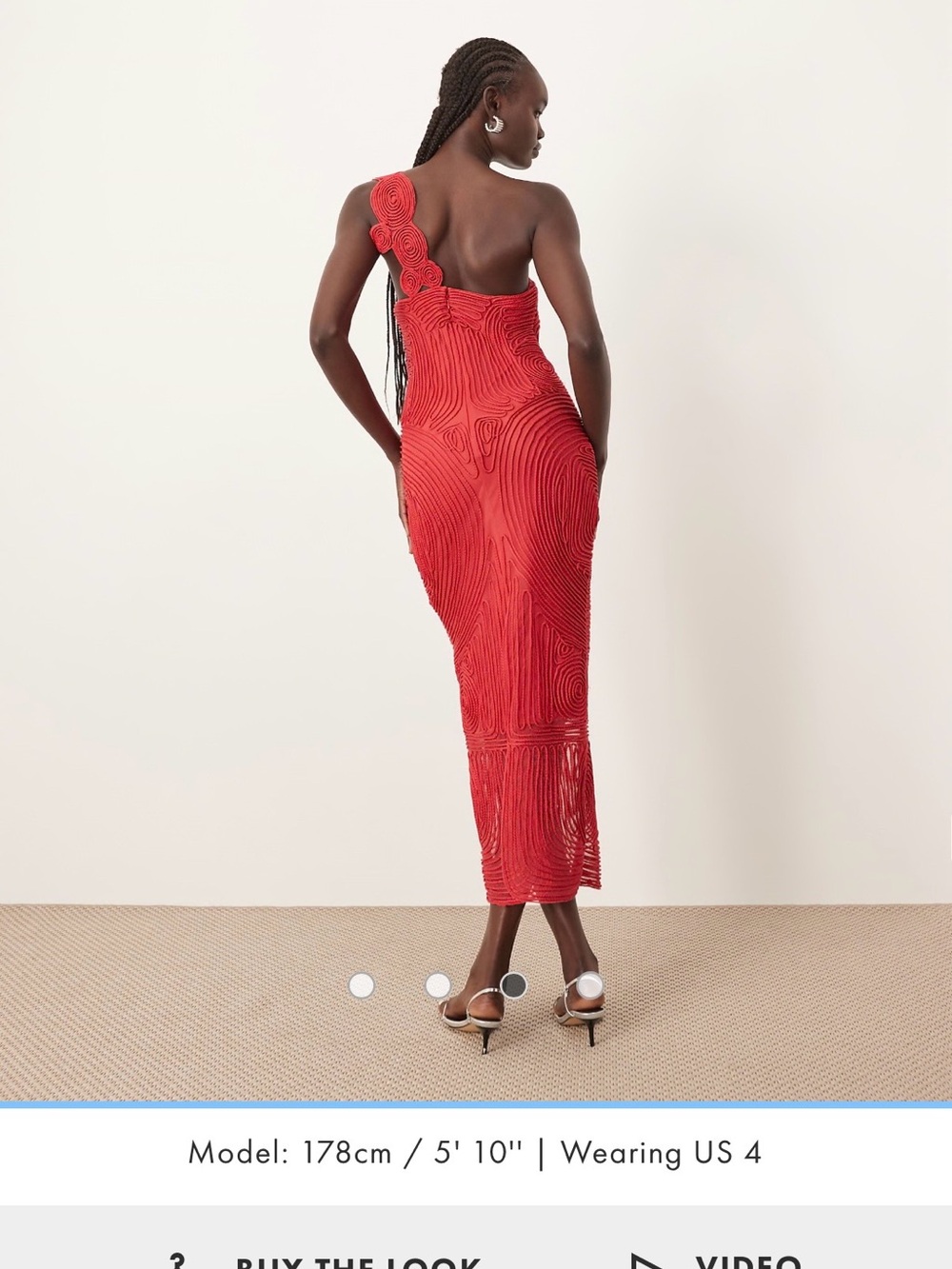 ASOS Red One-Shoulder Dress - Picture 2 of 4